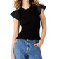 Steve Madden - Cecilie Short Sleeve Smocked Top