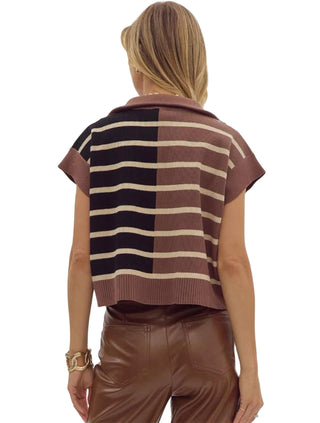Introdução - Colete Cropped Colorblock