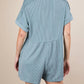 Very J - Two Tone Ribbed Knit Comfy Casual Romper