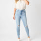 Judy Blue - Mid Rise Tummy Control Destroy Skinny Jeans