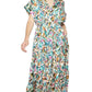 Entro - Satin Printed Midi Dress