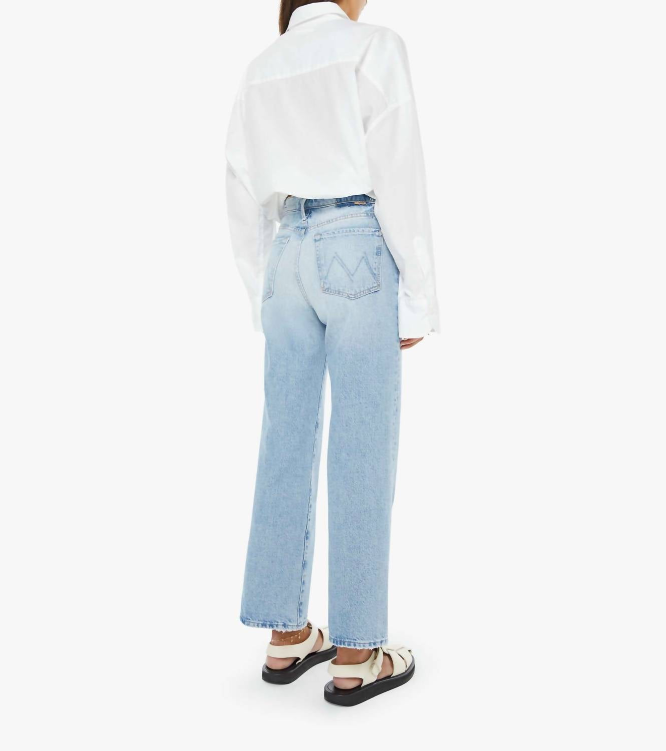Mother - Rambler Zip Flood Straight Leg Jeans