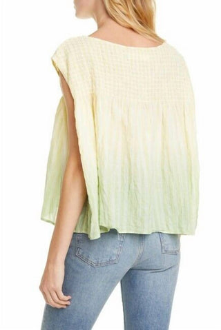 Free People - Blusa de botões e mangas curtas