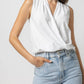 Lilla P - Sleeveless Faux Wrap Top
