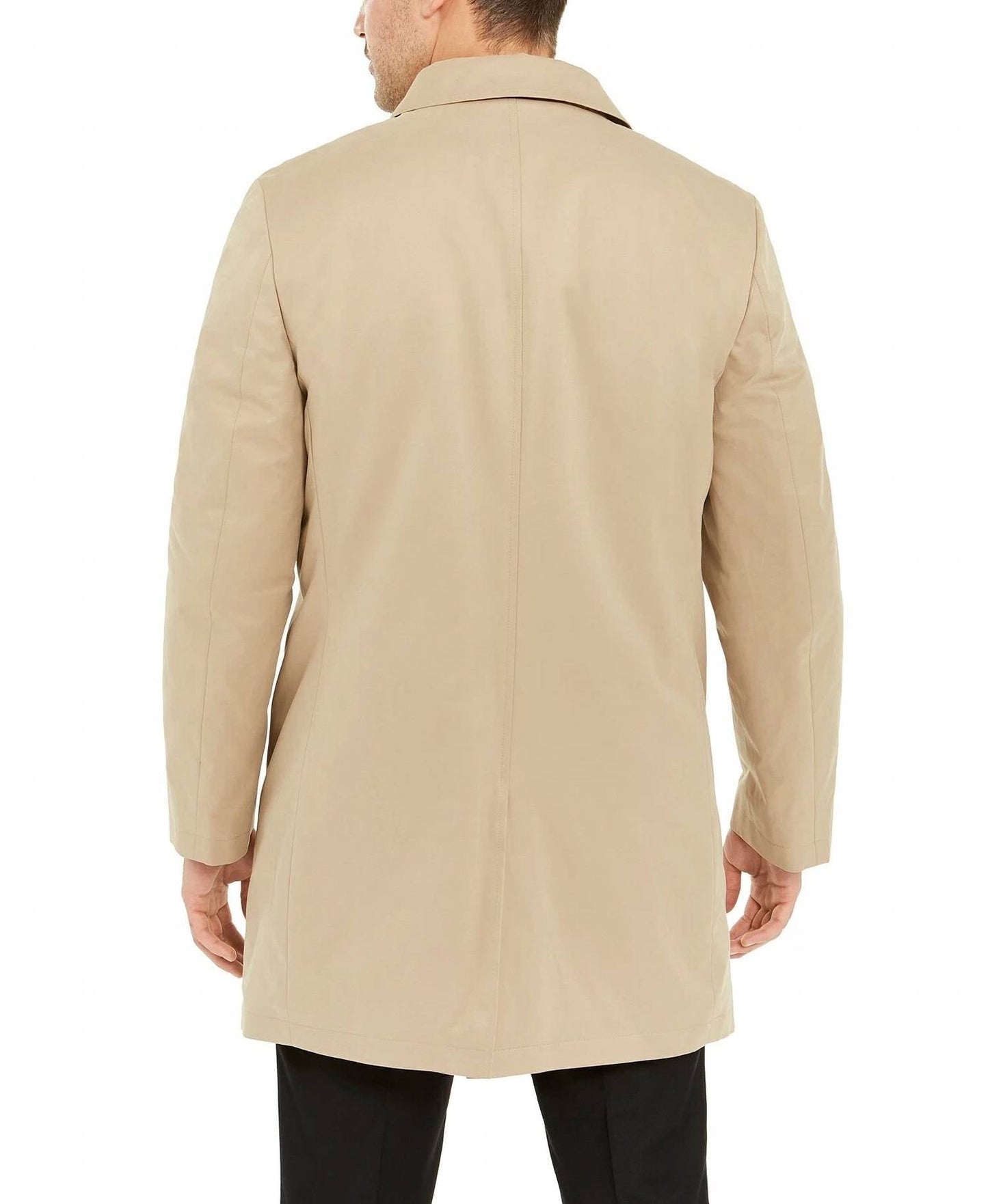 Tallia - Men's Slim Fit Faux Fur Lined Raincoat Jacket