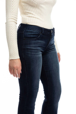 1822 Denim - Calça Jeans Flare Vintage Longa de Cintura Média