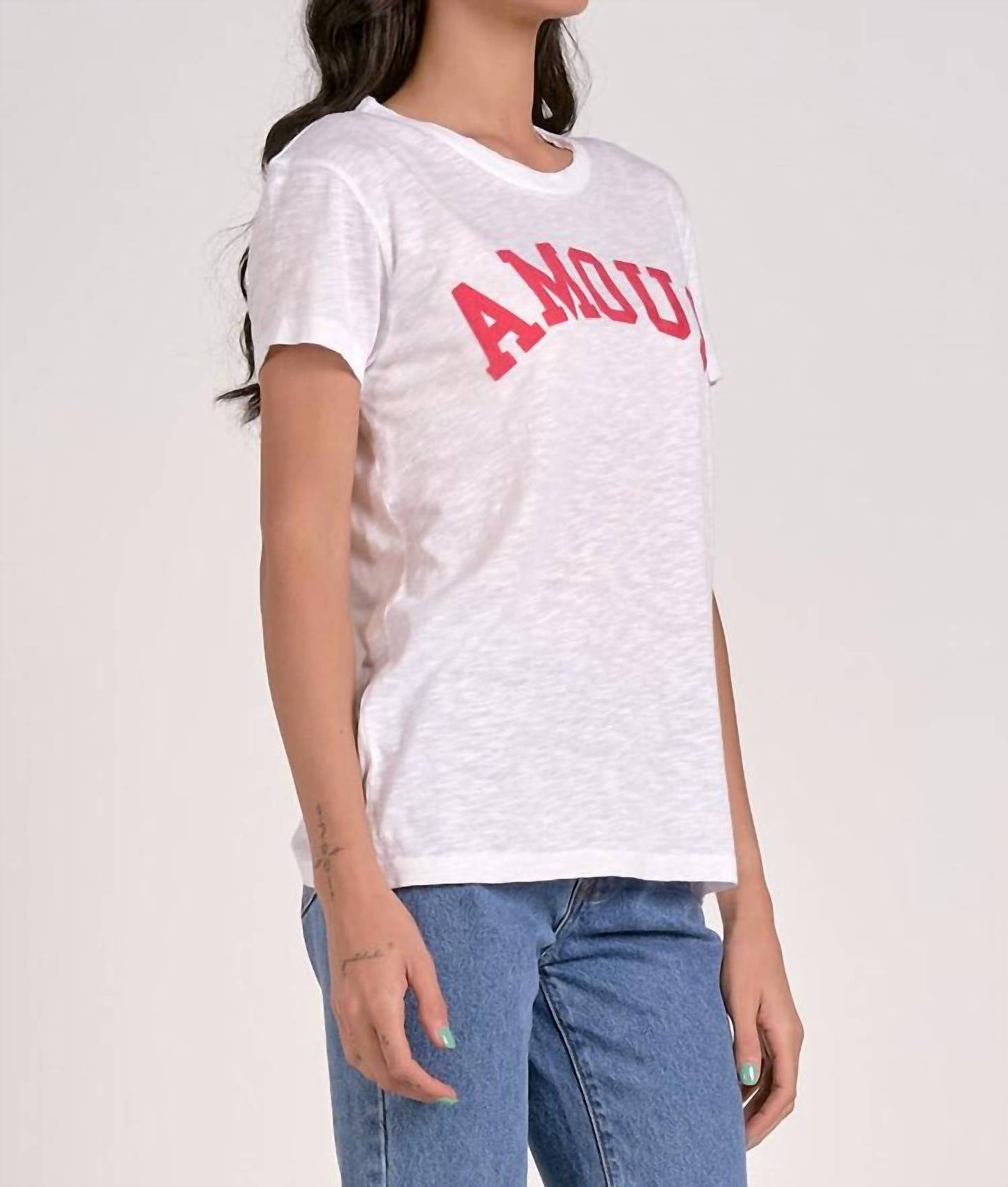 Elan - Amour Print Crew Neck Graphic Tee