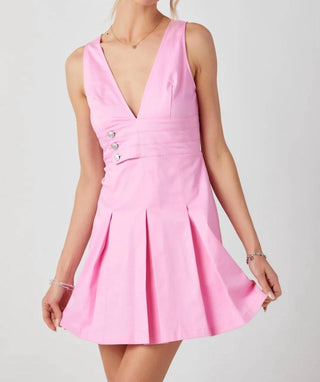 Vestido Skater Sem Mangas Leyla Rosa Bebê