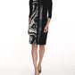 Frank Lyman - Front Panel With A Faux Leather Insert Dress
