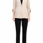 Adrianna Papell - Notched Lapel Collar One Button Blazer