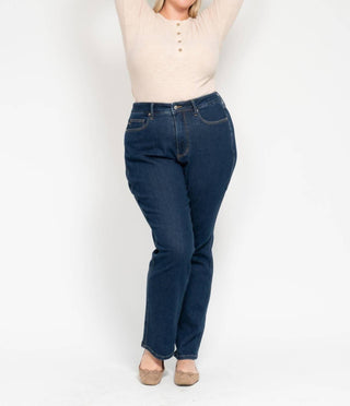 Judy Blue - Calça jeans reta com controle de barriga e cintura alta