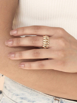 Ettika - Women's Oval Dome Baguette Band Ring