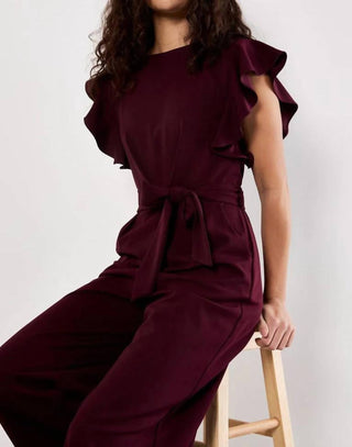 Apricot - Ruffle Sleeve Jumpsuit