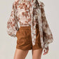 Astr - Cinthia Sheer Bow Tie Top