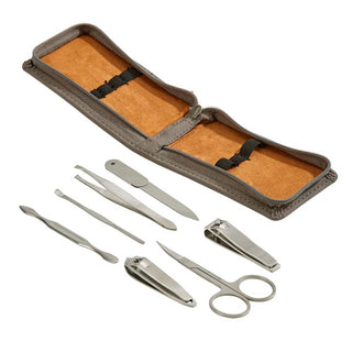Creative Gifts International - Conjunto de manicure em couro sintético, 10,8 cm x 6,3 cm