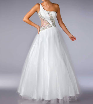 Mac Duggal - Vestido de um ombro só com contas
