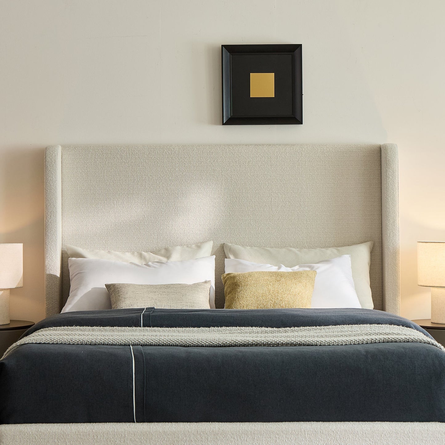Harper Tall Headboard Upholstered Bed with Elegant Simplicity