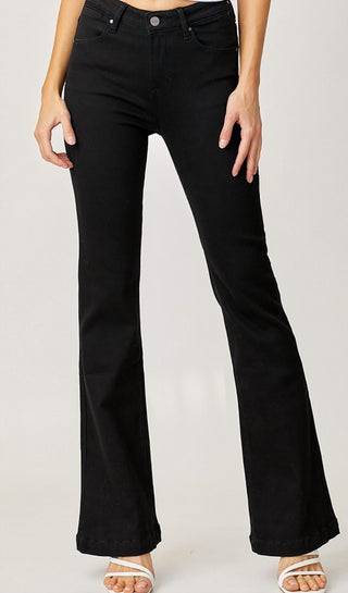 Risen - Calça Jeans Bootcut de Cintura Média