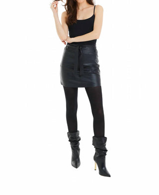 Allison New York - Candice Faux Leather Mini Skirt