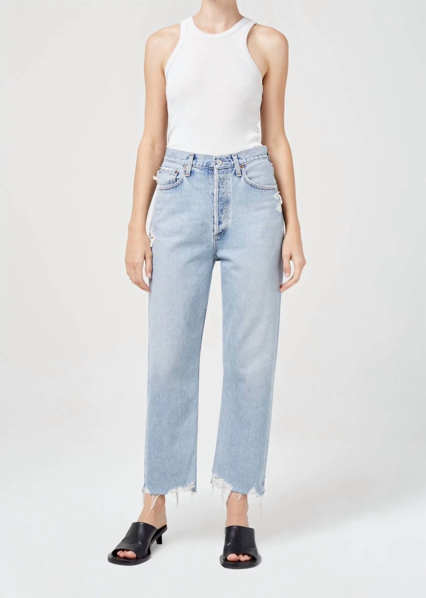Agolde - 90's Crop Mid Rise Straight Jeans