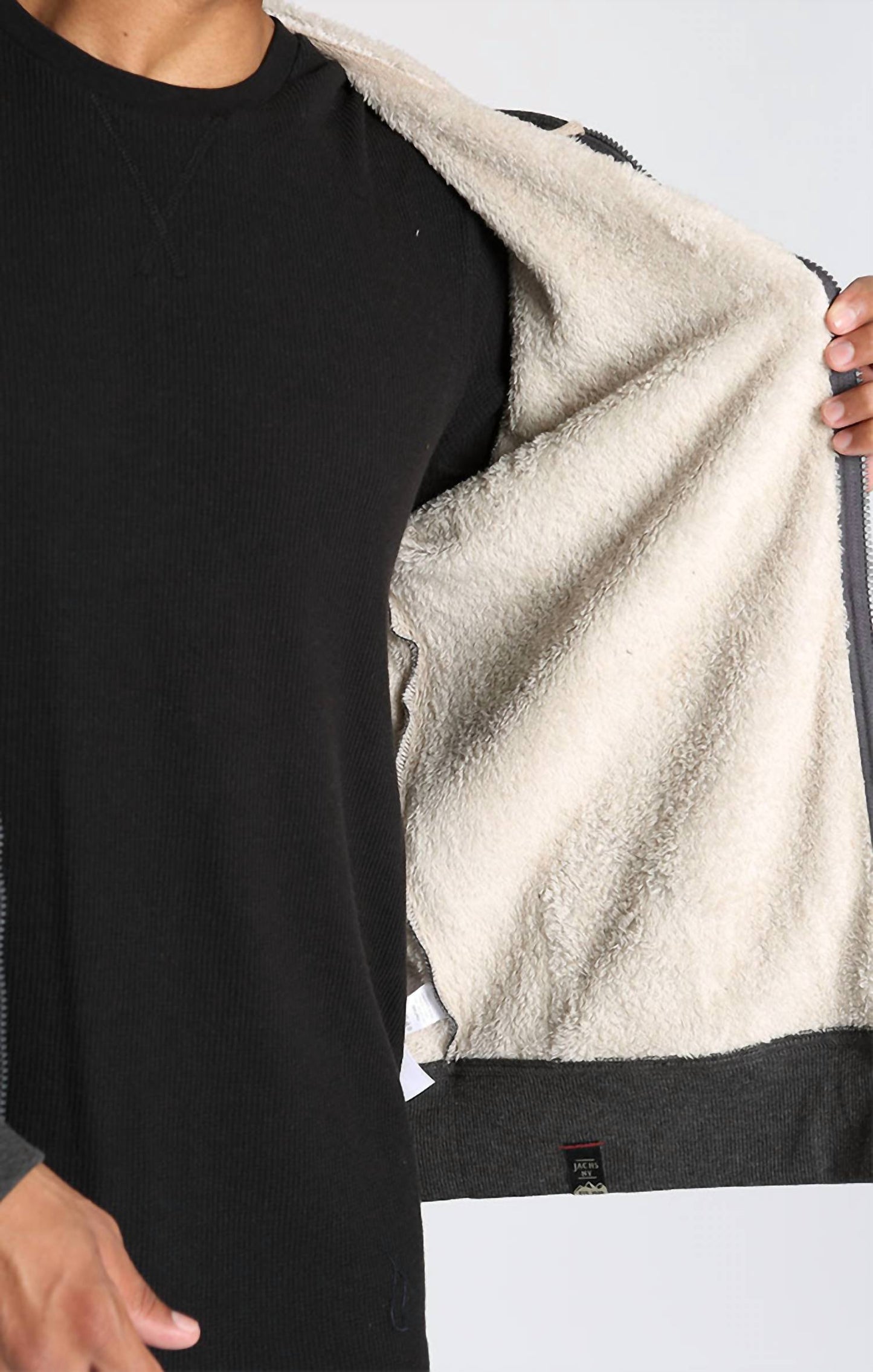 Jachs New York - Sherpa Lined Waffle Hoodie