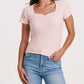 Another Love - Bria Sweatheart Neck Rib Top