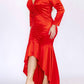 Karen T Design - Deep V Ruched Dress