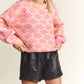 Adora - Floral Cutesy Cozy Knit Pullover Sweater