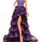 Amarra - Glitter Tulle Sequin Ball Gown With Plunging Neckline