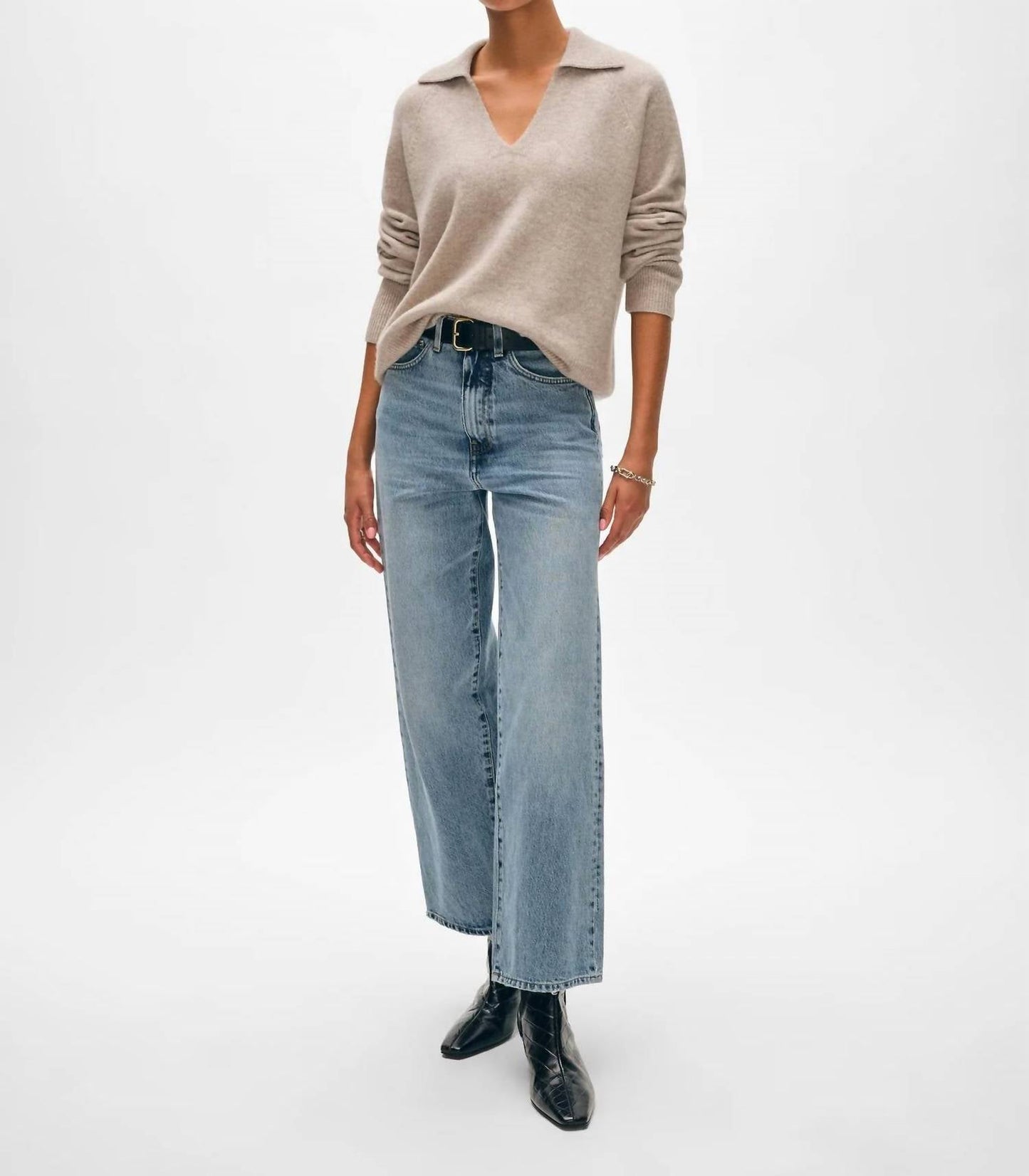 White + Warren - Cashmere Easy Polo Sweater