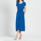 Clara Sun Woo - Wrap Overlay Center Tie Midi Dress
