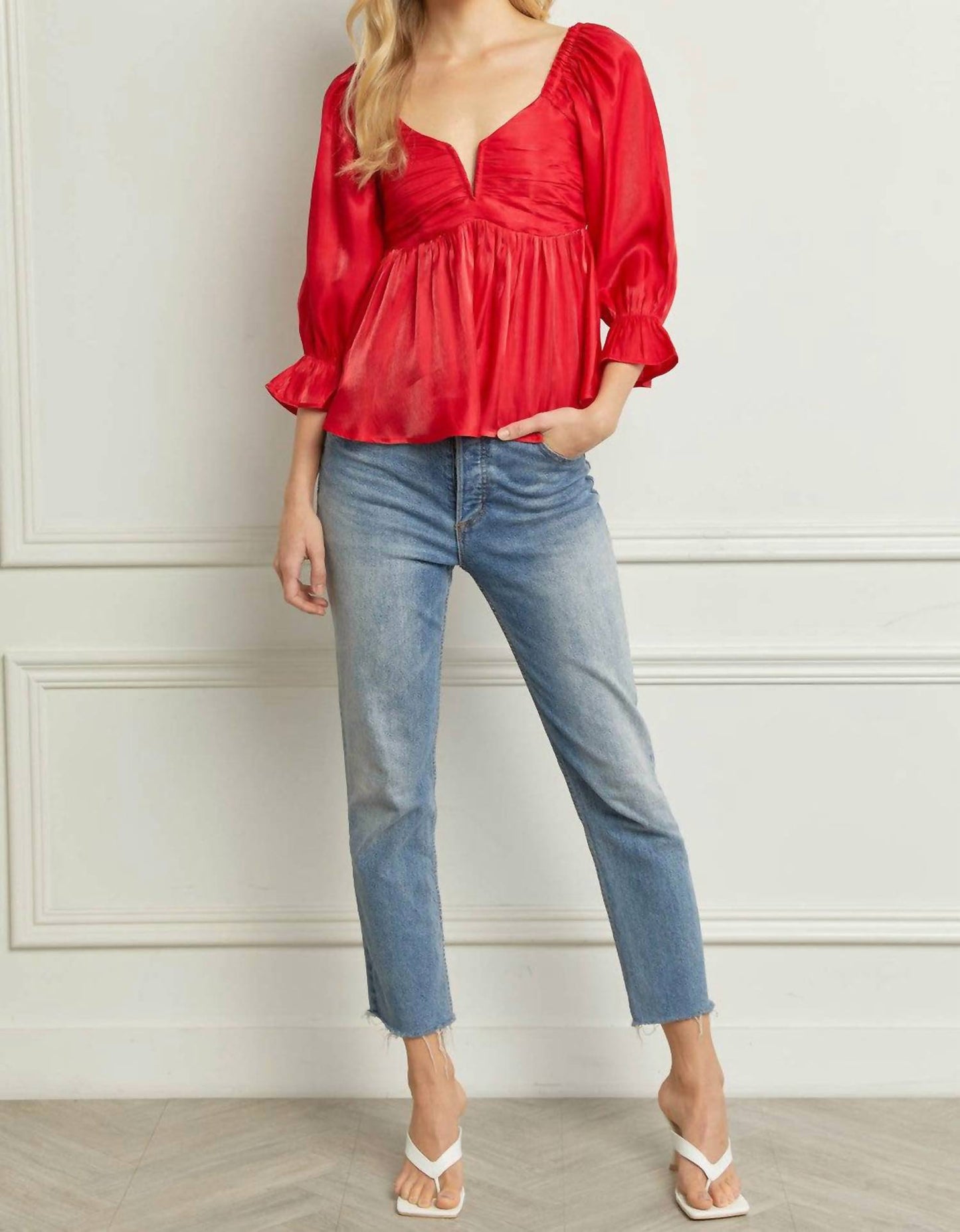 Entro - Iridescent Babydoll Top,