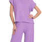 Trendsi - Zenana Rolled Sleeve Top and Pants Sweater Set
