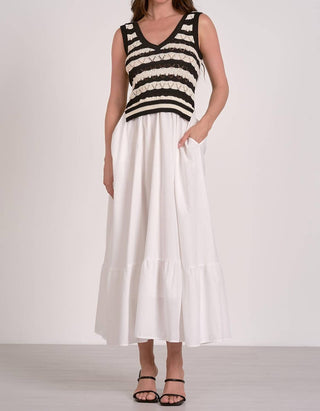 Elan - Conjunto de vestido e saia midi suéter