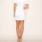 B.Right - Square Neck Puff Short Sleeve H-line Mini Dress