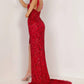Aleta - Feather Strap Sweetheart Neck Long Gown