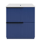 Fluted Bathroom Vanity With Ceramic Sink, Freestanding Cabinet
