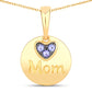0.21 Carat Genuine Tanzanite .925 Sterling Silver Pendant