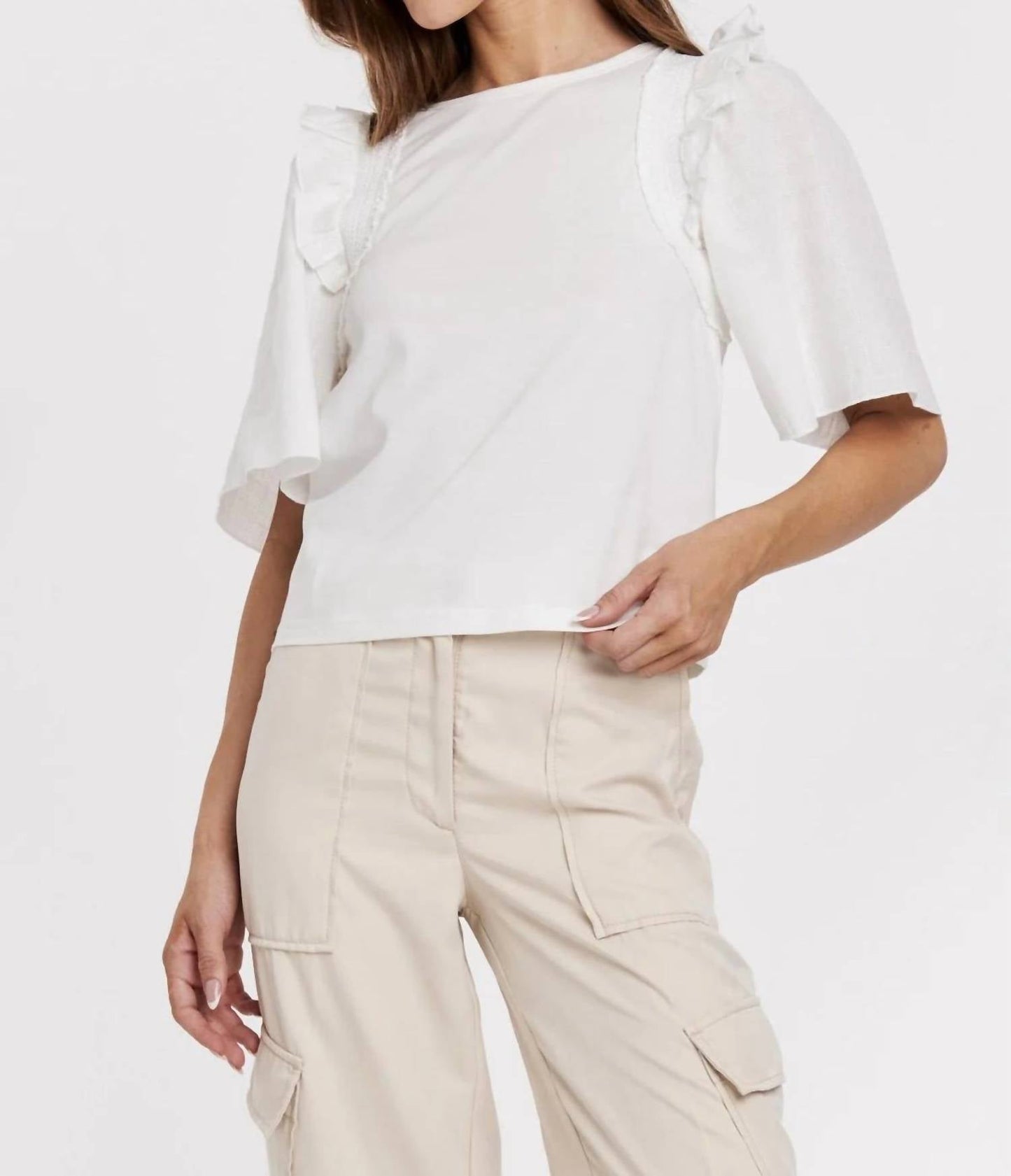 Another Love - Janita White Top W/ Smocking