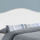 Queen Size Upholstered Bed Headboard - White, Transitional