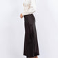 Paparazzi - Stretch Satin Solid Surplice Smock Crop Top