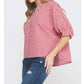 Allie Rose - Seersucker Dolman Top