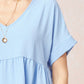 Entro - Textured Babydoll Top