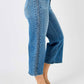 Judy Blue - Braid Ss Detail Crop Wide Jeans
