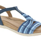 Biza - Women's Kate Leather Stretch T-strap Sandal
