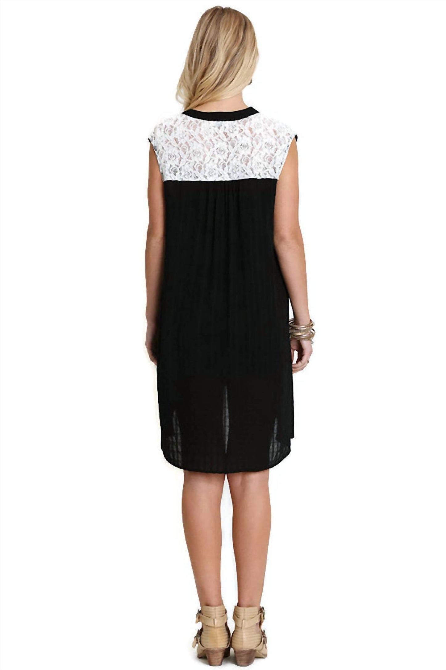 Umgee - Bohemian Lace Sleeveless Dress