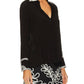 Karina Grimaldi - Long Sleeve Sheer Embroidered Top