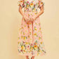 Entro - Floral Lace Up Maxi Dress
