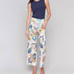 Charlie B - Printed Cropped Linen Blend Pants