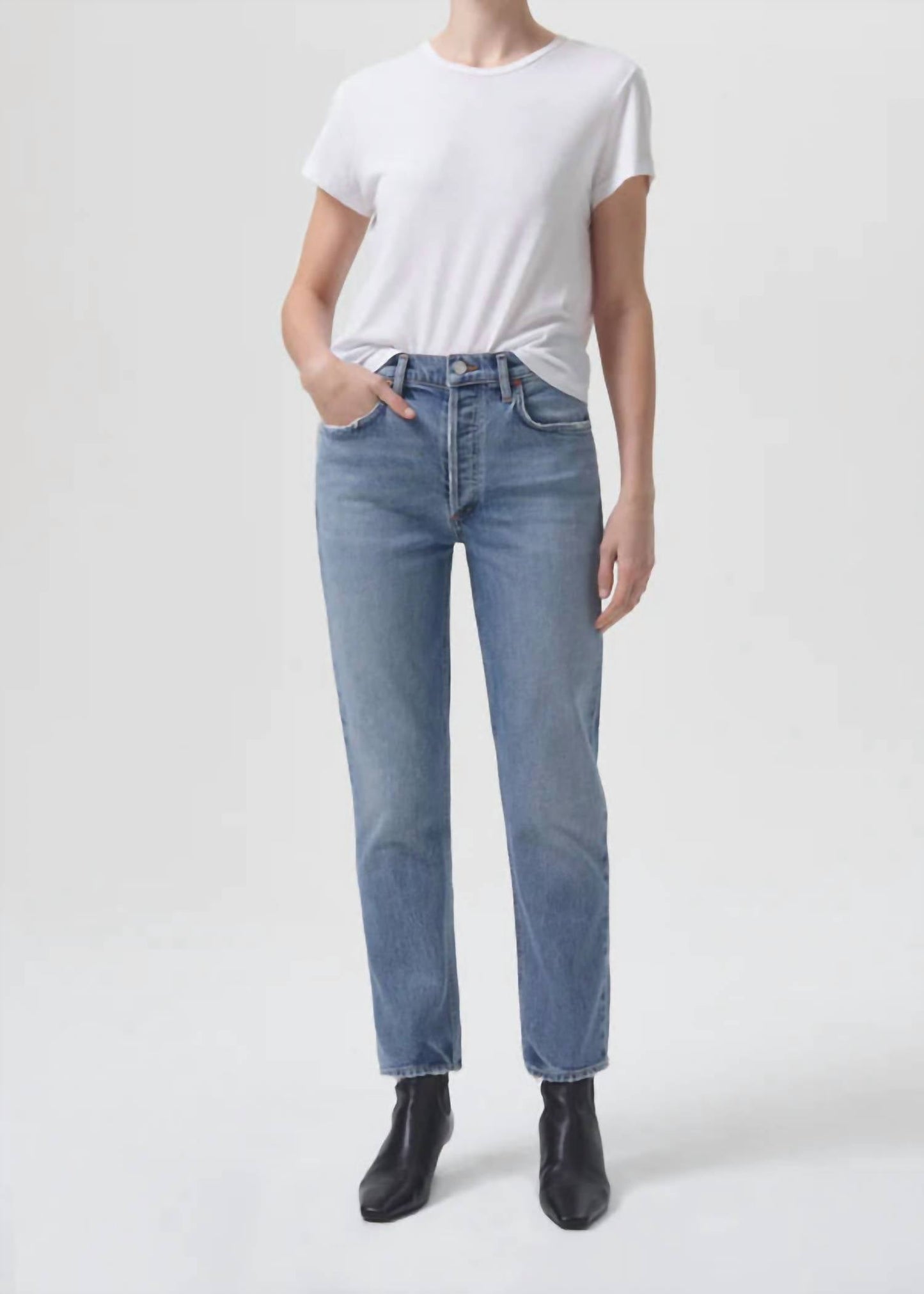 Agolde - Riley High Rise Straight Leg Jeans